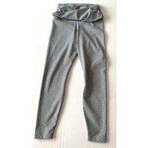 Nike Dri Fit Womens Size Small Twist Waist Gray Polka Dot Legging Criss Cross Wa